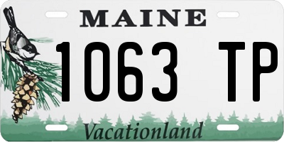 ME license plate 1063TP