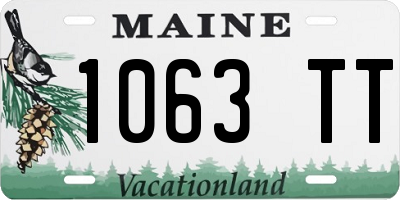 ME license plate 1063TT