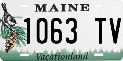 ME license plate 1063TV