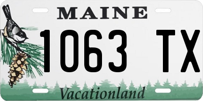 ME license plate 1063TX