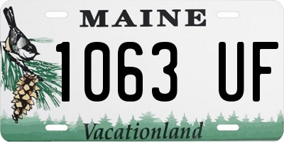 ME license plate 1063UF