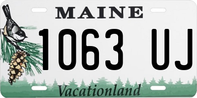 ME license plate 1063UJ