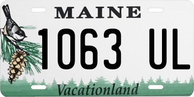 ME license plate 1063UL