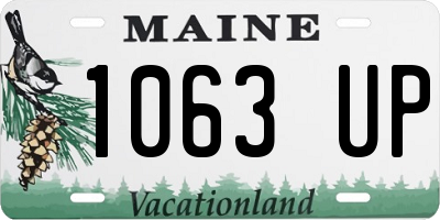 ME license plate 1063UP
