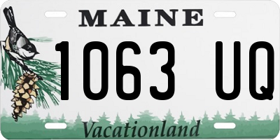 ME license plate 1063UQ