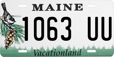 ME license plate 1063UU