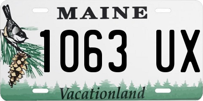 ME license plate 1063UX