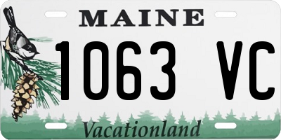 ME license plate 1063VC