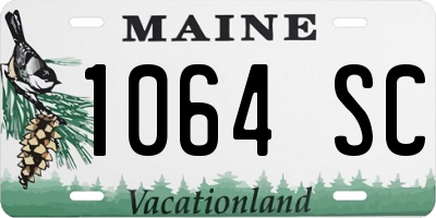 ME license plate 1064SC