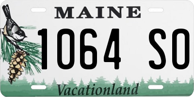 ME license plate 1064SO