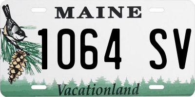ME license plate 1064SV