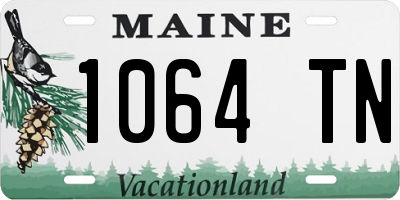 ME license plate 1064TN