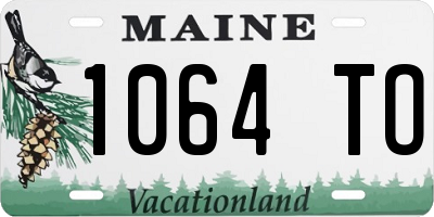 ME license plate 1064TO