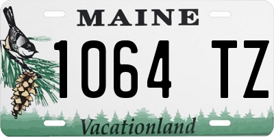 ME license plate 1064TZ