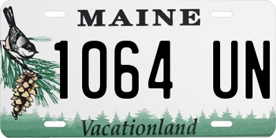 ME license plate 1064UN