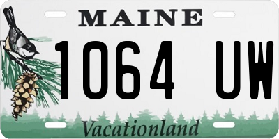 ME license plate 1064UW