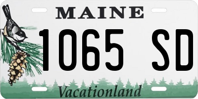 ME license plate 1065SD