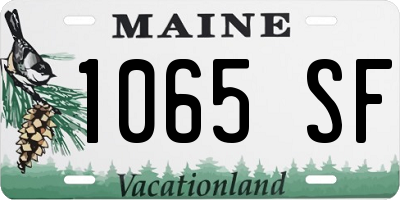 ME license plate 1065SF