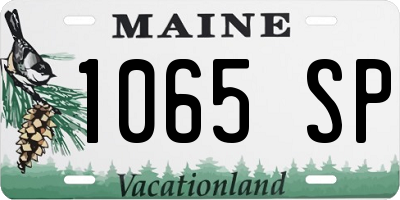 ME license plate 1065SP
