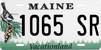 ME license plate 1065SR