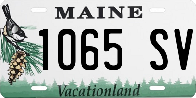 ME license plate 1065SV