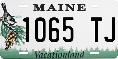 ME license plate 1065TJ