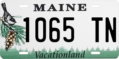 ME license plate 1065TN