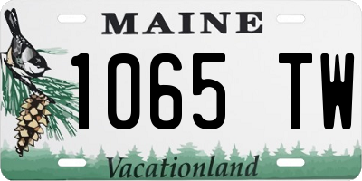 ME license plate 1065TW