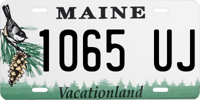 ME license plate 1065UJ