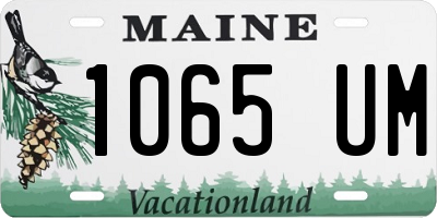 ME license plate 1065UM