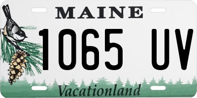 ME license plate 1065UV