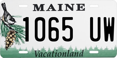 ME license plate 1065UW