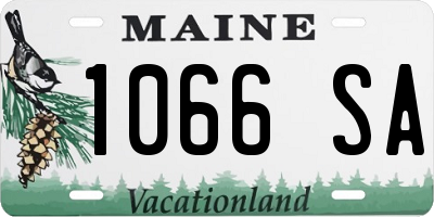 ME license plate 1066SA