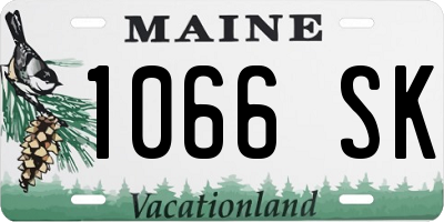 ME license plate 1066SK