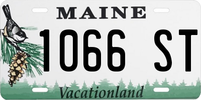 ME license plate 1066ST