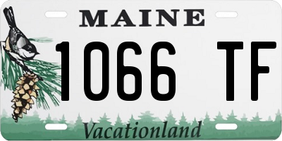ME license plate 1066TF