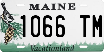 ME license plate 1066TM