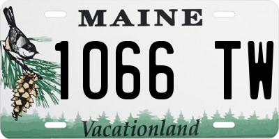 ME license plate 1066TW