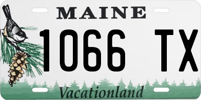 ME license plate 1066TX