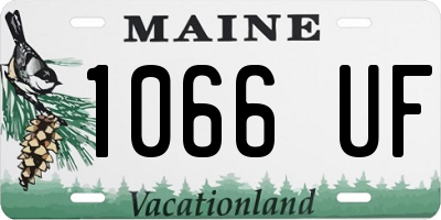 ME license plate 1066UF