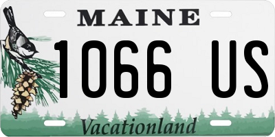 ME license plate 1066US
