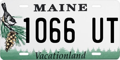 ME license plate 1066UT