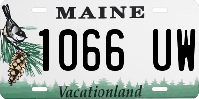 ME license plate 1066UW