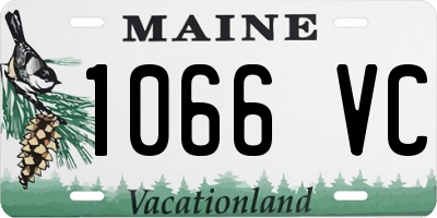 ME license plate 1066VC