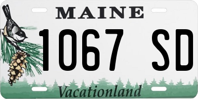 ME license plate 1067SD