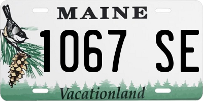 ME license plate 1067SE