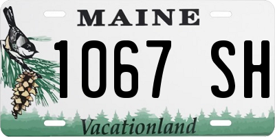 ME license plate 1067SH
