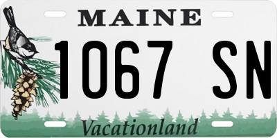ME license plate 1067SN