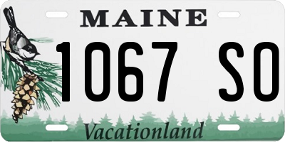 ME license plate 1067SO