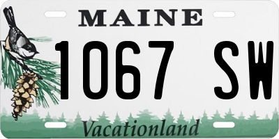 ME license plate 1067SW